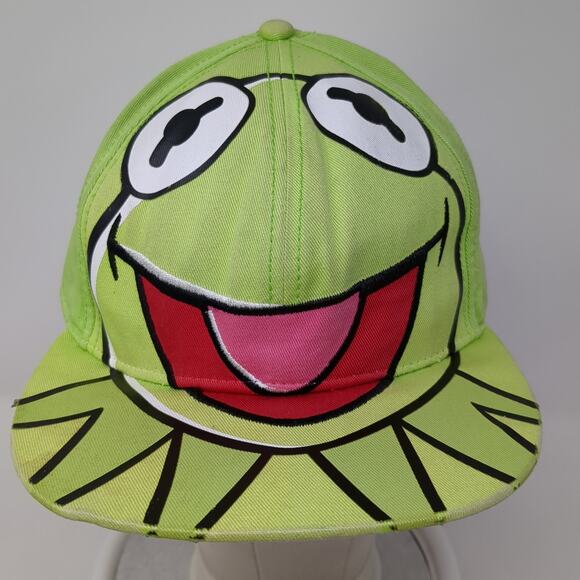 Kermit The Frog Fitted Baseball Cap Green One Size Embroidered The Muppets - Picture 2 of 10